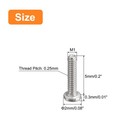 100pcs M1-0 25x5mm Metal Flat Round Head Screws Bolt