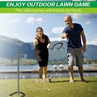 Horseshoes Outside Game W 4 Steel Horseshoes  2 Stake   Carrying Bag Adult Black