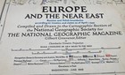 Vintage 1949 National Geographic  Europe   The Near East Insert Map
