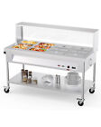    96qt Commercial Food Warmer 12x8qt Electric Steam Table 12-pans 1500w Stainless