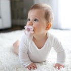 Dr  Brown s Happypaci Silicone Pacifier 3-pack  White pink  0-6m