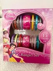 Disney Princess Bangles Set 15 Count Girls Bracelets Cinderella Snow White Tiana