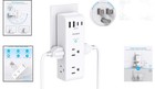 Surge Protector Power Strip Usb Charger 6 Ac Outlets 4 Usb C 1800j Wall Mount