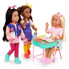 Glitter Girls 14-inch School Doll Mallory And School Desk Playset  25-piece Set