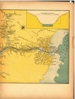 1912 Original  Map  the Panama Canal  Color Vintage From Hammond Atlas
