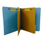 10 Folders Skilcraft Letter Classification Folders Full Top Tab 6 Section Blue