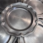 Colonial Casting Co Pewter Plates Set Of 3 Decorative Tableware Vintage Style 8   