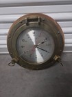 Vintage Bell Clock Co  Ship s Clock Brass   Wood Nautical - Free Shipping
