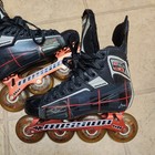 Mission Assassin Inline Skates Senior Roller Hockey Black Red White Sz 6