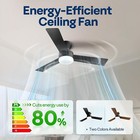 42  Ceiling Fan With Light Low Profile Flush Mount Remote 6 1 Speed 3cct Black