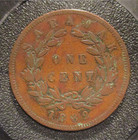 Sarawak - 1882  One Cent-charles C  Brooke Rajah-heaton Mint- Km 6 Mik