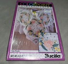 Vtg Bucilla 4 Quilt Blocks Tulip Colorpoint Paint Stitching  Embroidery 63629