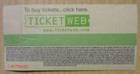 Modest Mouse Concert Ticket July 16  2004  Senator Theatre In Chico  California
