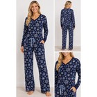 Nautica Women   s 2-piece Fleece Pajama Set Medium Nwt