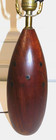 Vintage Mid Century Danish Modern Solid Turned Wood Bottle Table Lamp W  Inlays