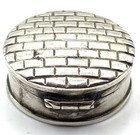 Vintage Sterling Silver   925 Round Pill Box Diameter 1 1 8  
