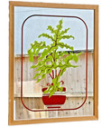 Academy Arts Rare Vintage Mirror Beautiful Jim Roslof Design  blue Fern 