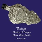 Vintage Glass Bottle Grape Cluster Wine Bottle