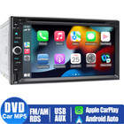 7inch Double Din Car Radio Stereo Dvd Cd Player Carplay Android Auto Gps Am Fm