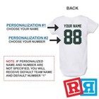 Personalized Green Bay Packers Gerber Baby Onesie   Cotton White Custom Bodysuit
