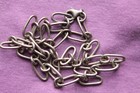 Vintage Rare Sterling Silver Hand Made Chain 29 Grams 18 1 4  Long 7mm Wide