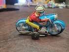 3 Vintage Tin Litho  Motorcycles Friction Toy- Made In Japan 1950s