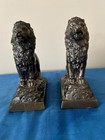 2 Vintage Chicago Harris Trust And Savings Bank Lion Piggy Banks