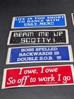 Lot Of 8 Vintage 1980 s Humorous Bumper Stickers 9 x3  - See Photos