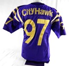 1997-98 New York Cityhawks  97 Game Used Purple Jersey Arena Football 48 228