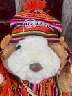 Peruvian Peru Plush Guinea Pig W hat   Woven Poncho 10  Stuffed Animal
