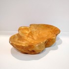 Alaskan Handmade Turned Wood Shallow Bowl Catchall Dish Light Wood Signed