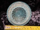 Vtg Blue Green Murano Aventurine Bullicante Glass Vanity Jar Trinket Gold Flakes