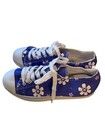Periwinkle Daisy Canvas Lace Up Casual Sneakers Womens Size 8 New