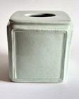 Raymond Waites Ceramic Tissue Box Cover     Celadon Green Crackle Glaze     Rare