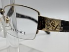 Versace Mod  1175-b 1002 53 17 135 Women   s Gold Half Rim Eyeglasses Italy