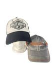 Lot Of 2 Harley Davidson Ball Caps Snap Back  Hook   Loop One Size
