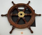 Wall Ships Decor Sea Brass Pirate Nautical Vintage Antique 24   Wheel  Boat Gift