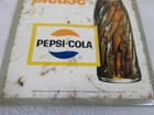 Vintage 1960 s  say Pepsi Please  Tin Soda Pop Cola Sign