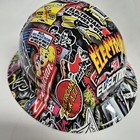 Full Brim Hard Hat Custom Hydro Dipped In Electrician Extreme Sticker Bomb New