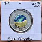 Unc 2017 Canada Toonie 2 Dollars Glow In The Dark Dance Of Spirits Colour Rare L