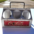 Vintage 1950 s Coca-cola Aluminum Carrier With 6 Coke Bottles