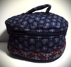 Vera Bradley Classic Navy Travel Cosmetic Bag Vintage Retired Jewelry Vgc Travel