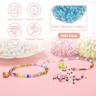 1000-pack Glass Seed Beads  1-4mm 0 04-0 16 Inch Bugle Beads  light Blue 