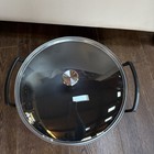 Le Creuset Black Cast Iron Wok With Lid 36 Made In France Excellent Condition