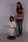 Admiral Military Bulldog Butler In Uniform Life Size Statue Dog Theme Decor Prop