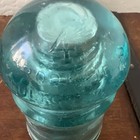 Antique 1870 W  Brookfield New York Insulator Cd126 Telegraph Aqua Blue