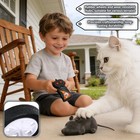 Remote Control Mouse Cat Toy  Realistic Rc 11 Inches Total Length  Gray 