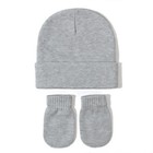 Toddler Beanie Hat And Mittens Set Baby Newborn Winter Warm Knit Hat For Boys   