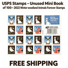 Free Ship2022 Winter Woodland Animals Forever Postage Stamps 100pcs Unused Free