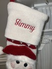 New Pottery Barn Kids Fair Isle Knit Santa Face Wool Stocking Christmas Jimmy